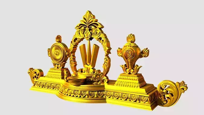 oil lamp shanku chakra naama balaji 