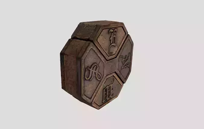 Cast aluminum vintage metal puzzle