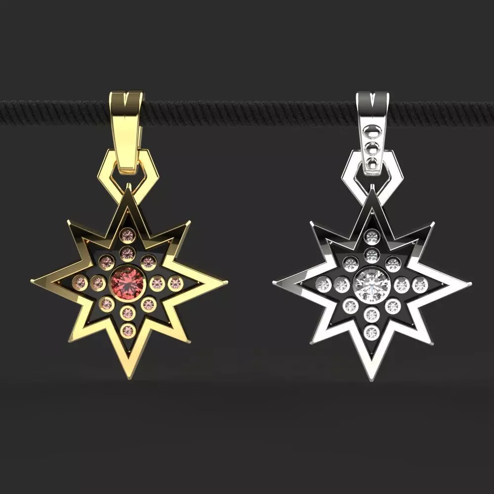 Pendant Yennefer of Vengerberg Necklace 3D print model_0