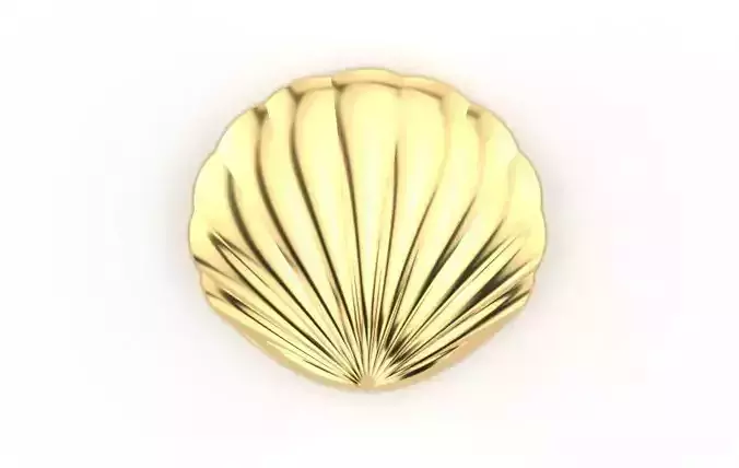 3D Print Model Shell pendant in gold 3D print model