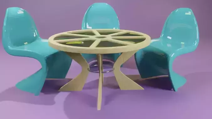 The Wheel Table 3D model