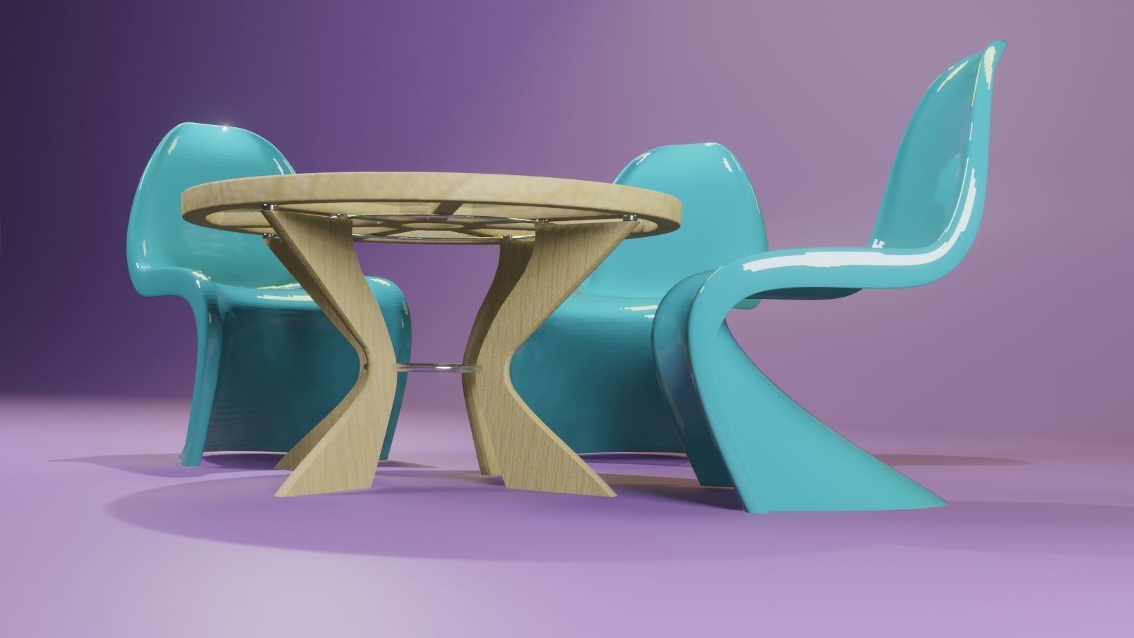 The Wheel Table 3D model_1