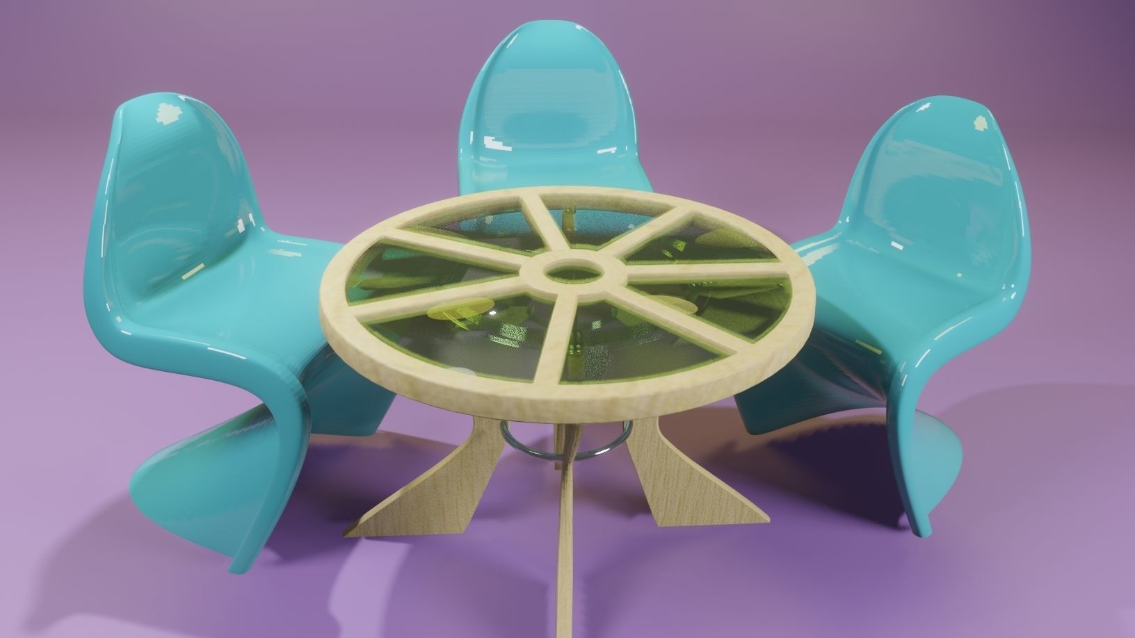 The Wheel Table 3D model_3