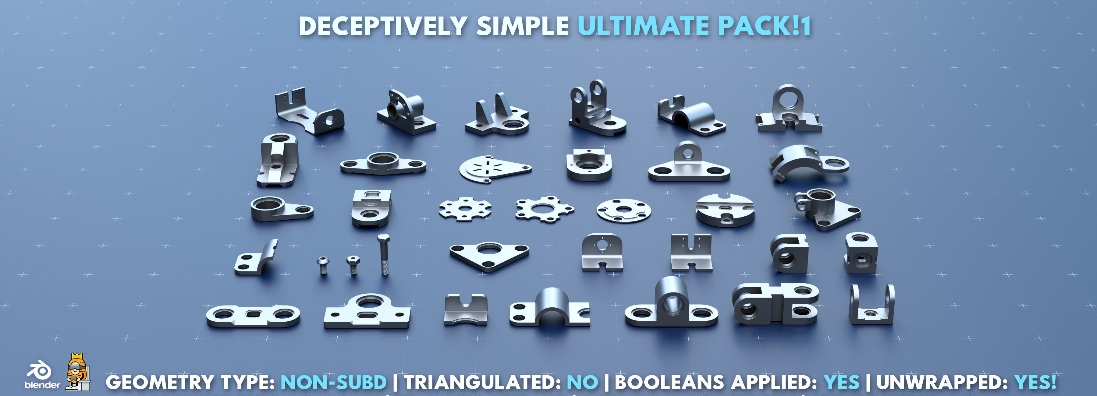 Simple Kitbash Bundle Ultimate Pack 1 3D model_9