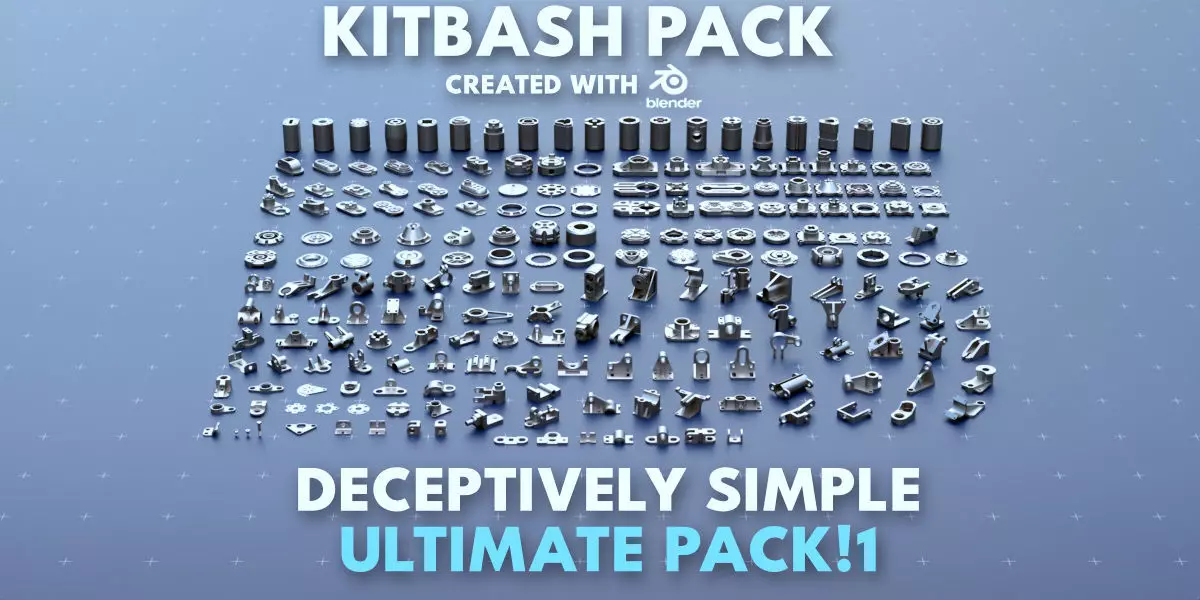 Simple Kitbash Bundle Ultimate Pack 1 3D model_0