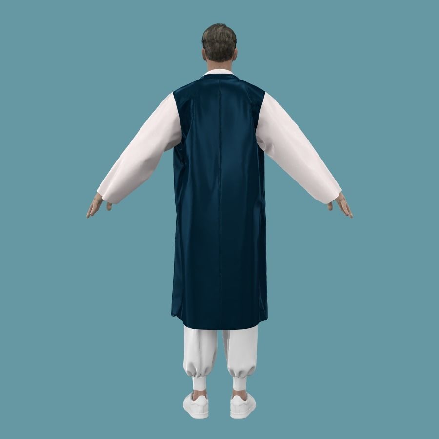 Hanbok for men - Marvelous designer 3D model_3