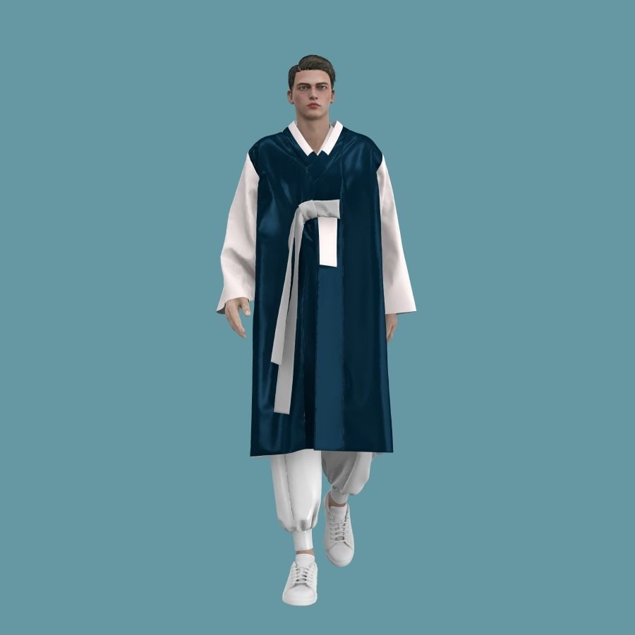 Hanbok for men - Marvelous designer 3D model_5