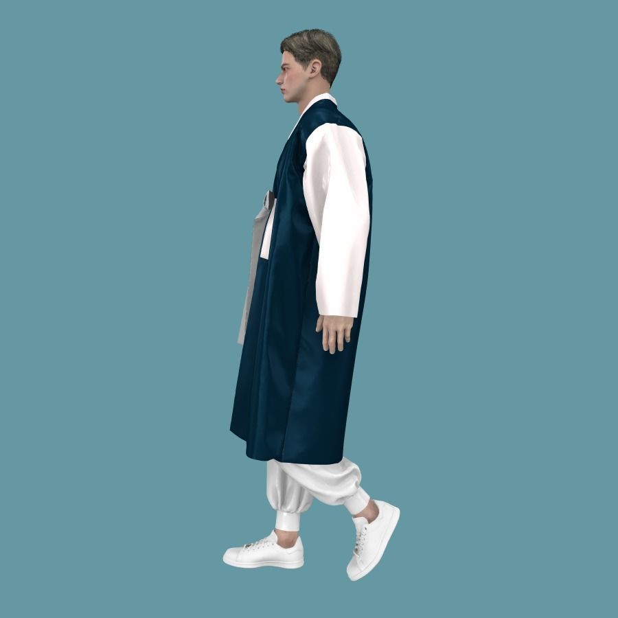 Hanbok for men - Marvelous designer 3D model_6