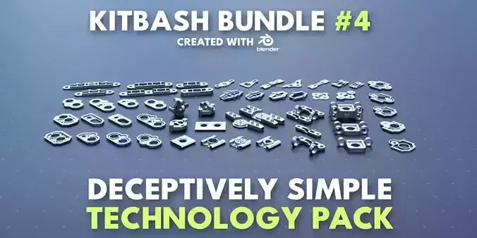 Simple Technology Kitbash Bundle Pack 4
