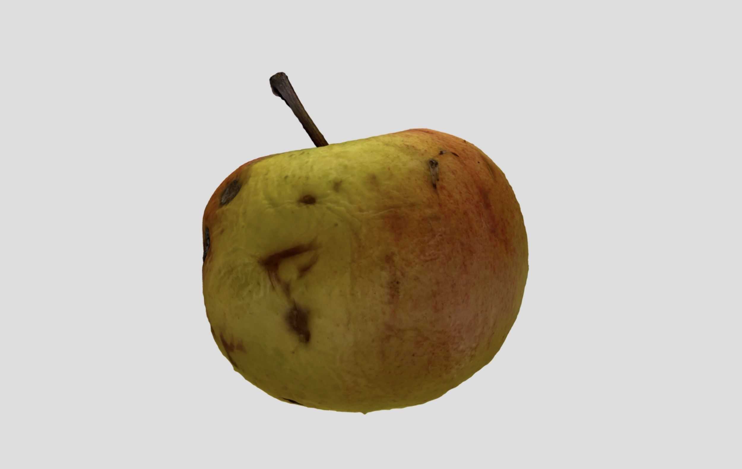 Rotten Apple 3D model_3