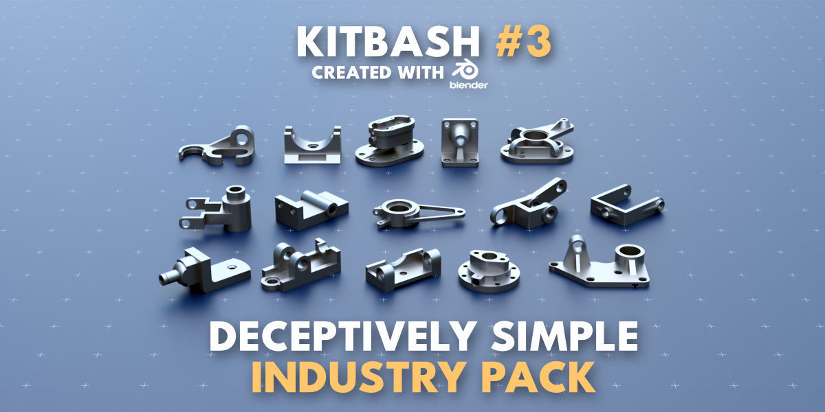 Simple Kitbash Bundle Pancake Pack 420 Models 3D model_3