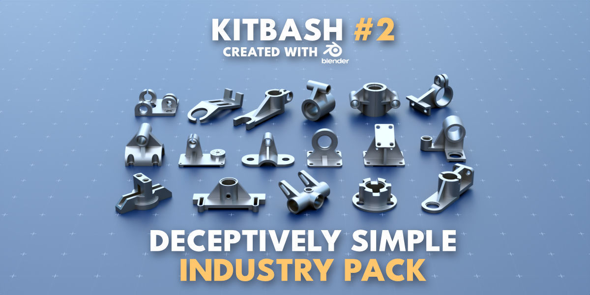Simple Kitbash Bundle Pancake Pack 420 Models 3D model_2