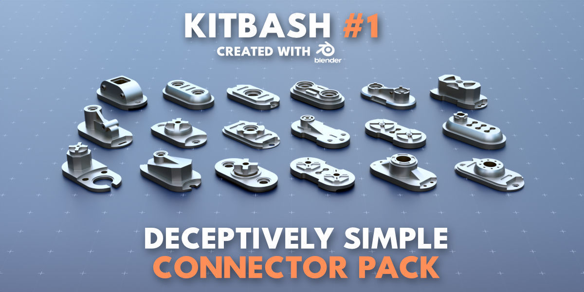 Simple Kitbash Bundle Pancake Pack 420 Models 3D model_7