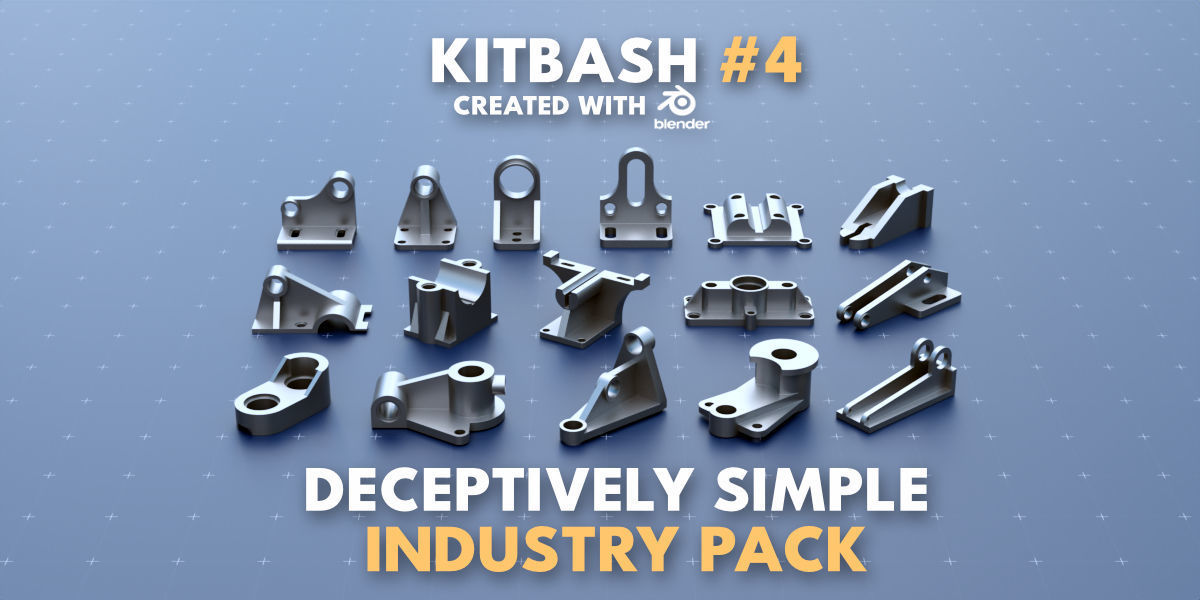 Simple Kitbash Bundle Pancake Pack 420 Models 3D model_4
