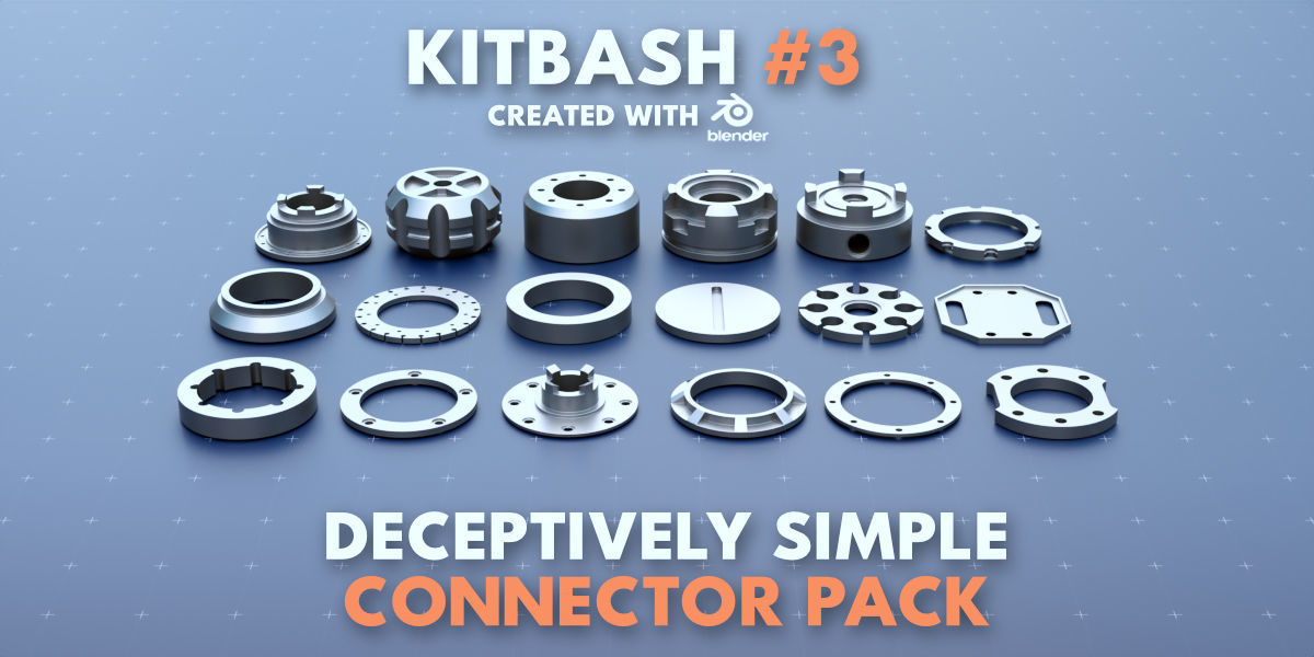 Simple Kitbash Bundle Pancake Pack 420 Models 3D model_9