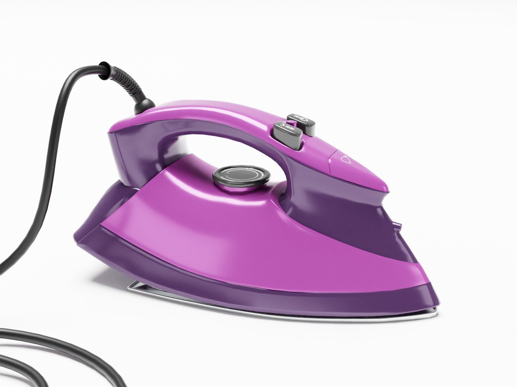 Steam Iron - Pack - Archviz - Gltf Appliance Low-poly 3D model_4