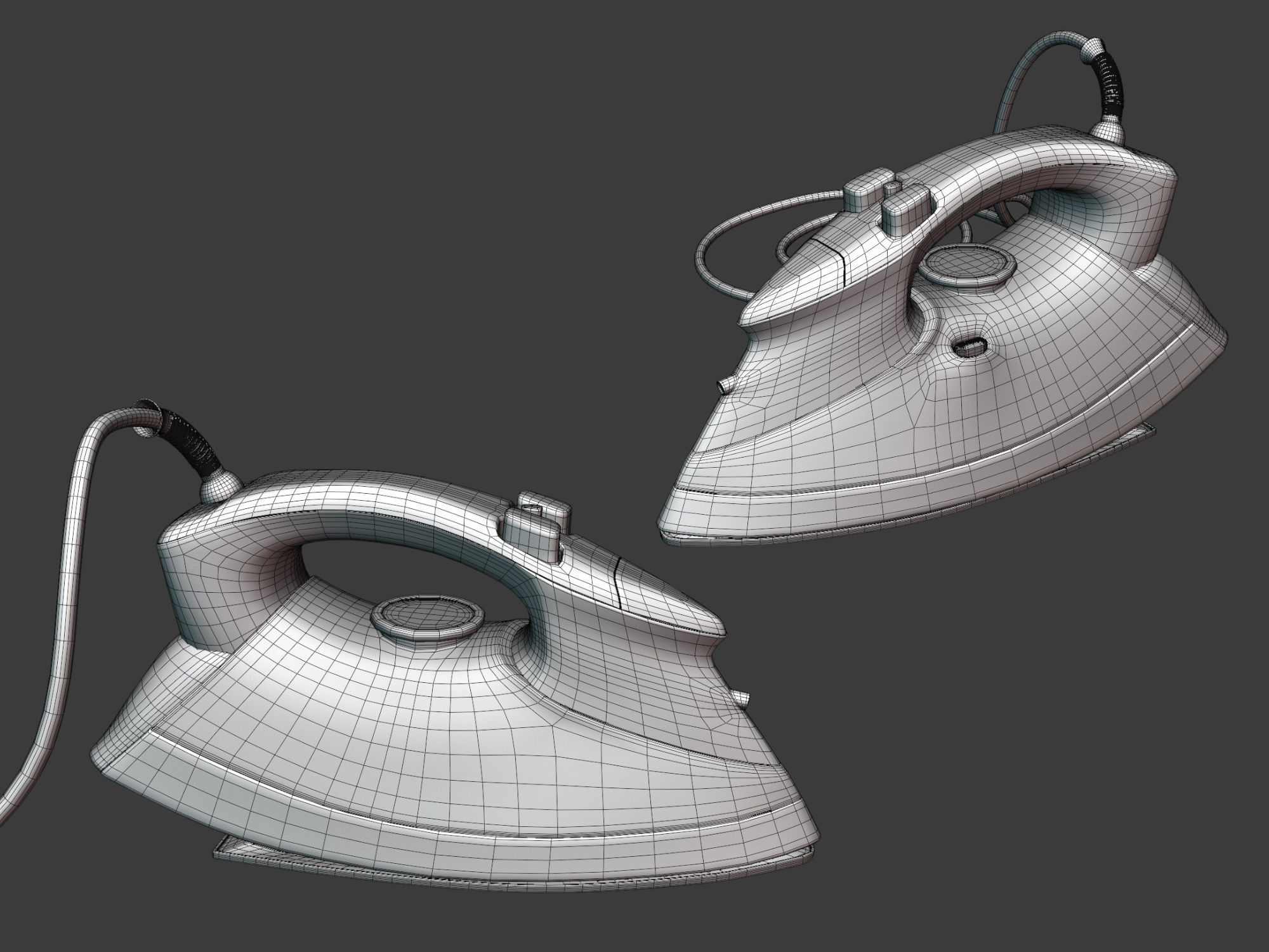 Steam Iron - Pack - Archviz - Gltf Appliance Low-poly 3D model_11