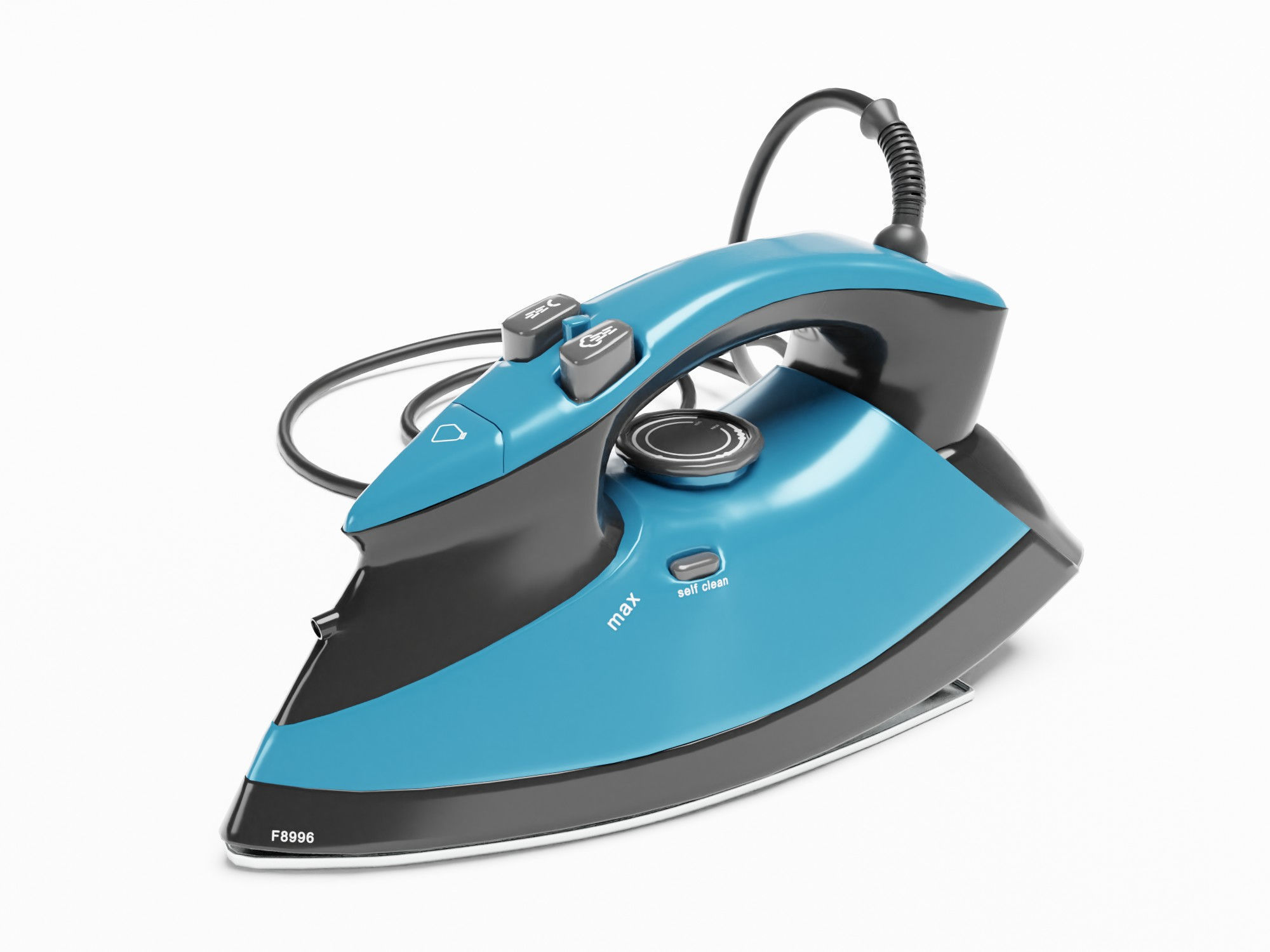 Steam Iron - Pack - Archviz - Gltf Appliance Low-poly 3D model_2