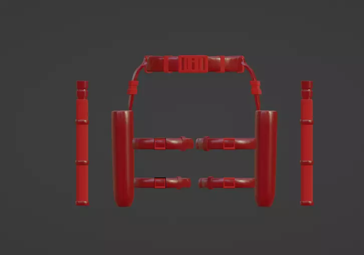 Daredevil Belt and Billy Clubs Free 3D print model