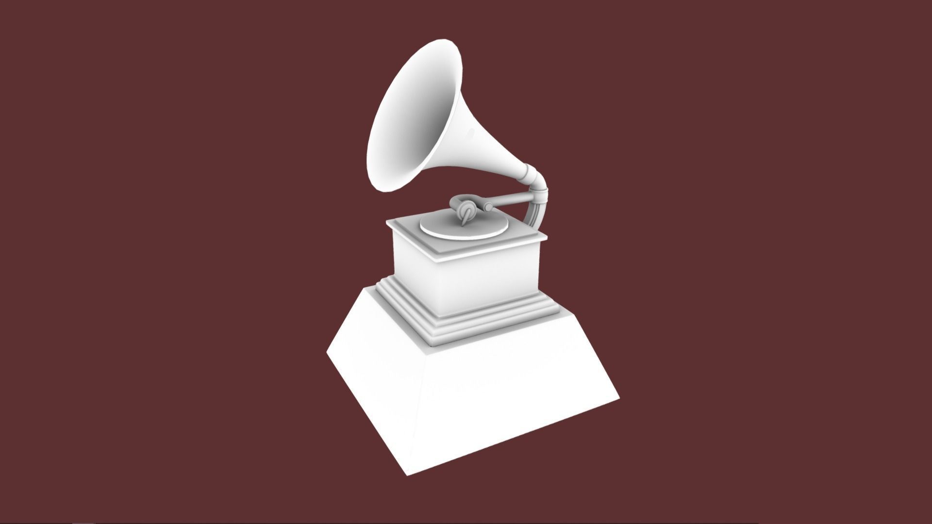The Grammy Awards Statuette Trophy 3D model_6