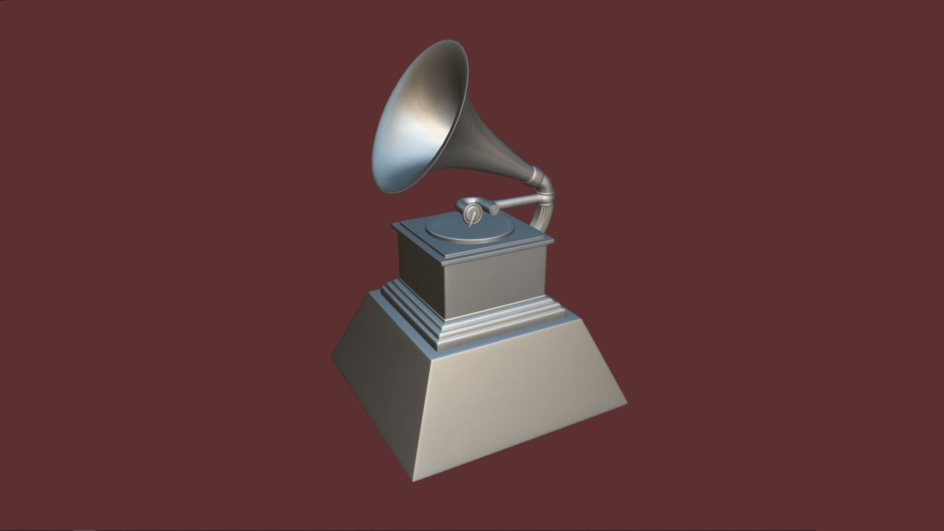 The Grammy Awards Statuette Trophy 3D model_7