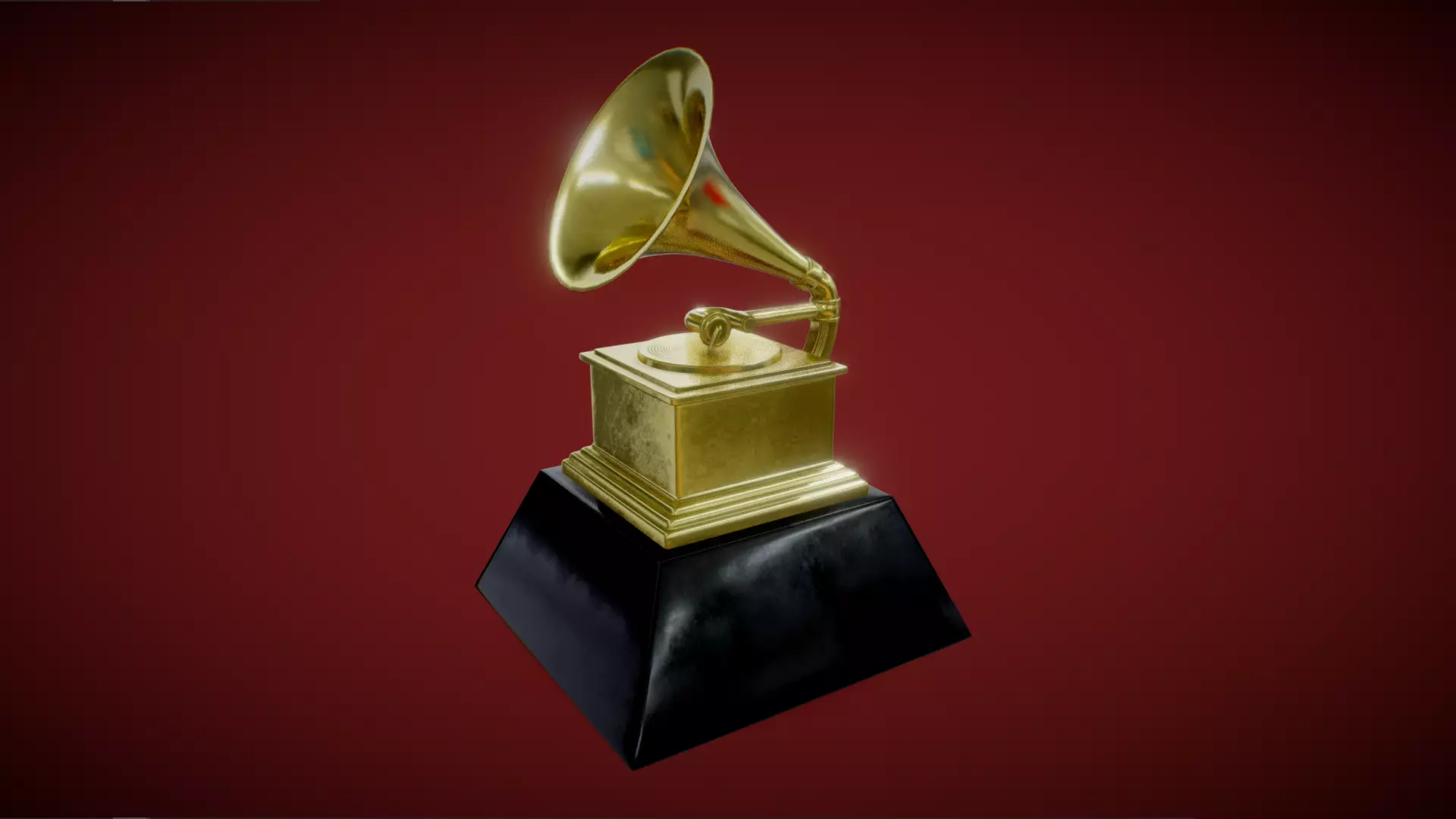 The Grammy Awards Statuette Trophy 3D model_0