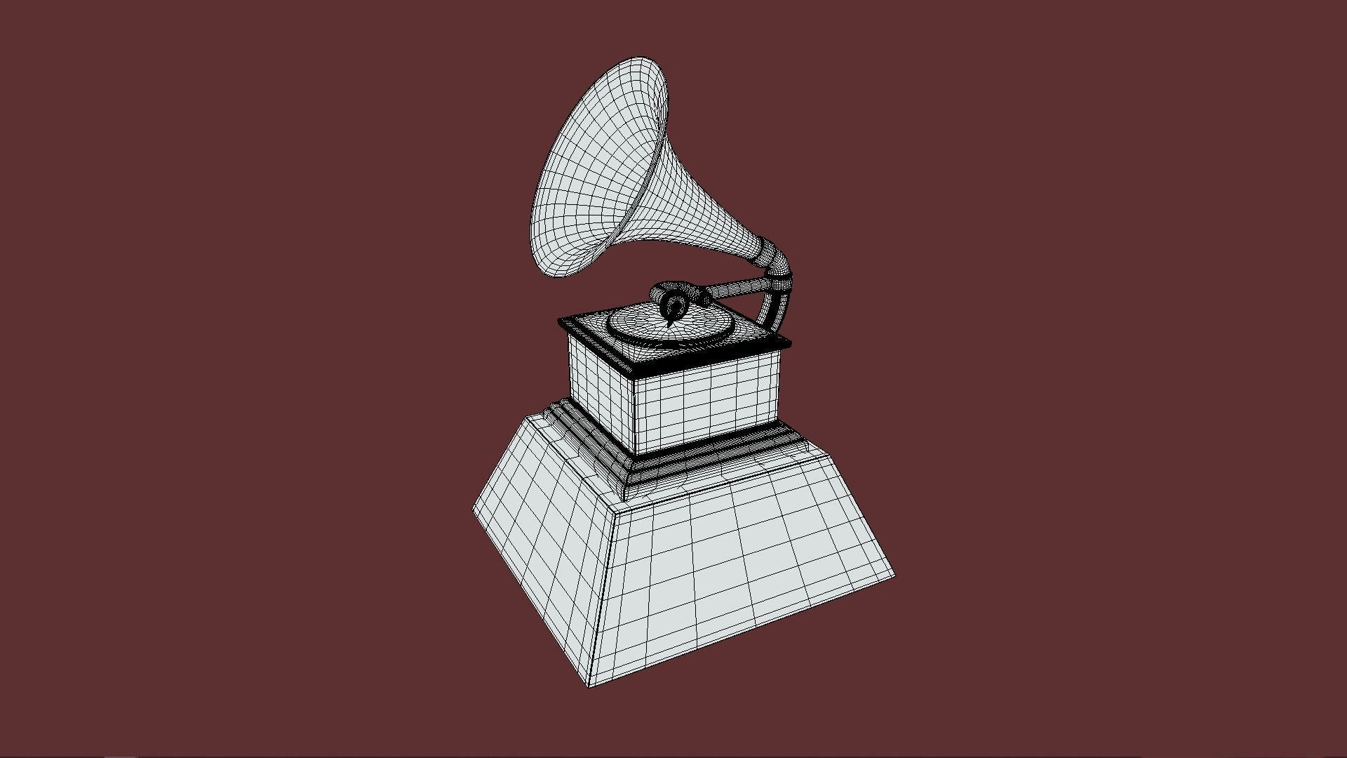 The Grammy Awards Statuette Trophy 3D model_9