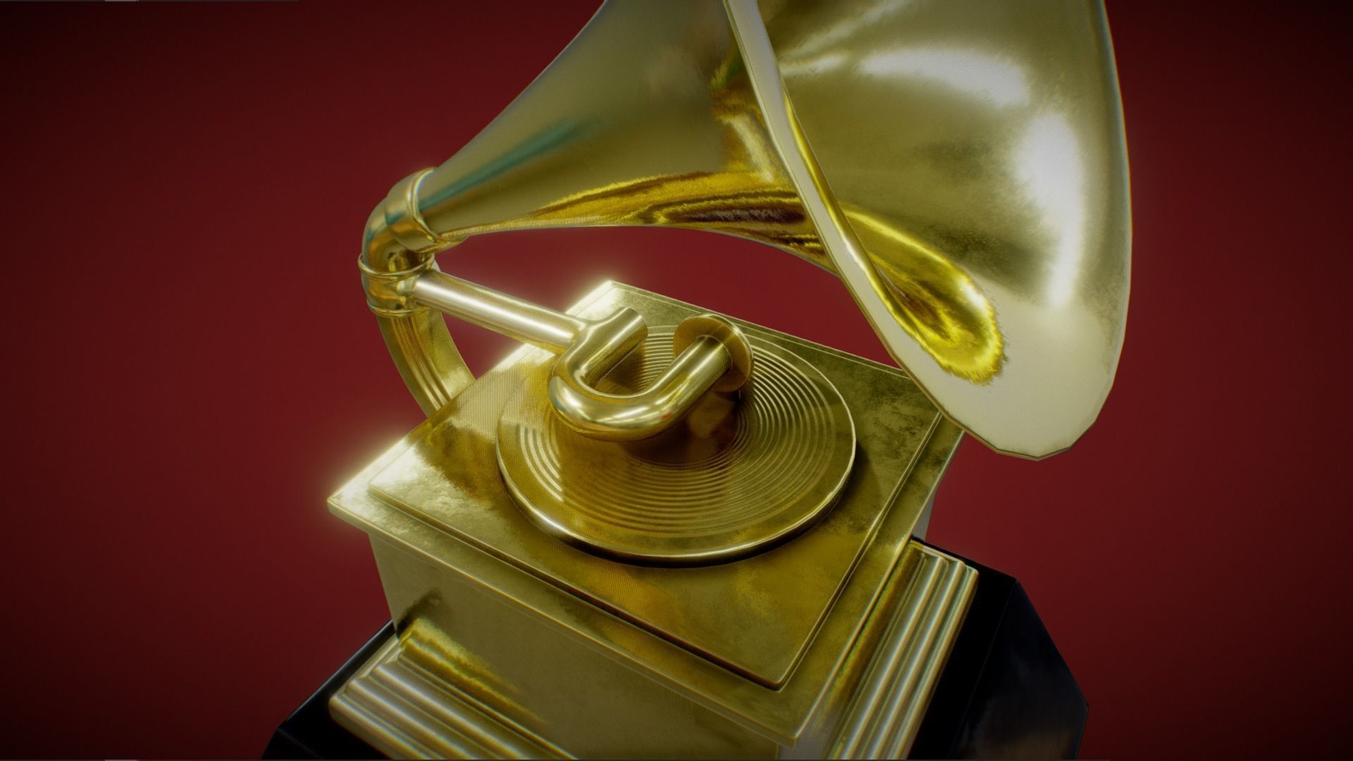The Grammy Awards Statuette Trophy 3D model_3