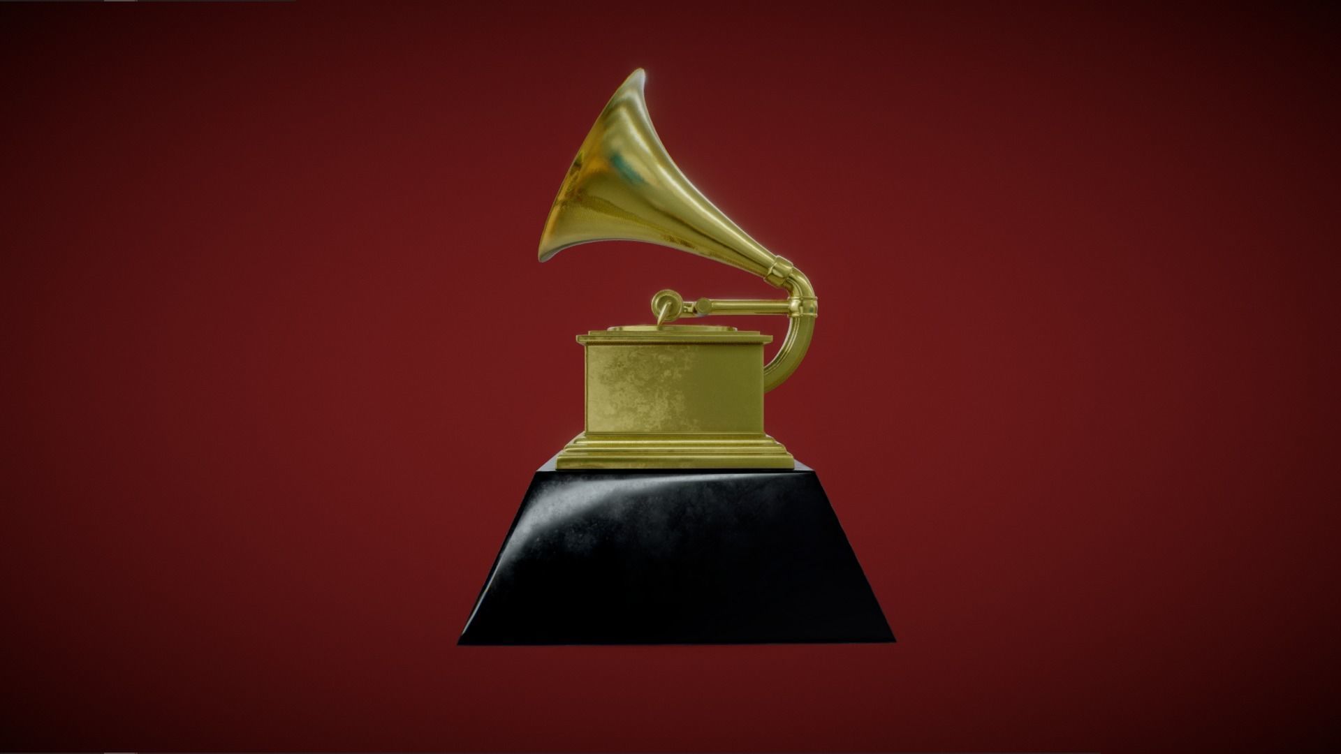 The Grammy Awards Statuette Trophy 3D model_1