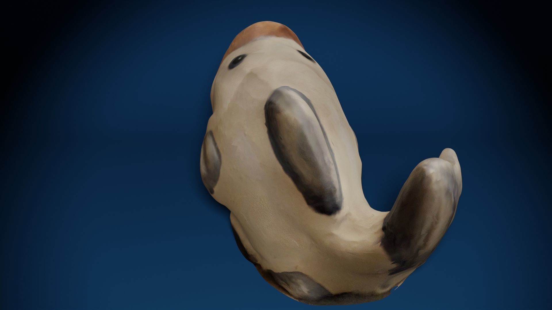 Ceramic Fish Photoscan Low-poly 3D model_6