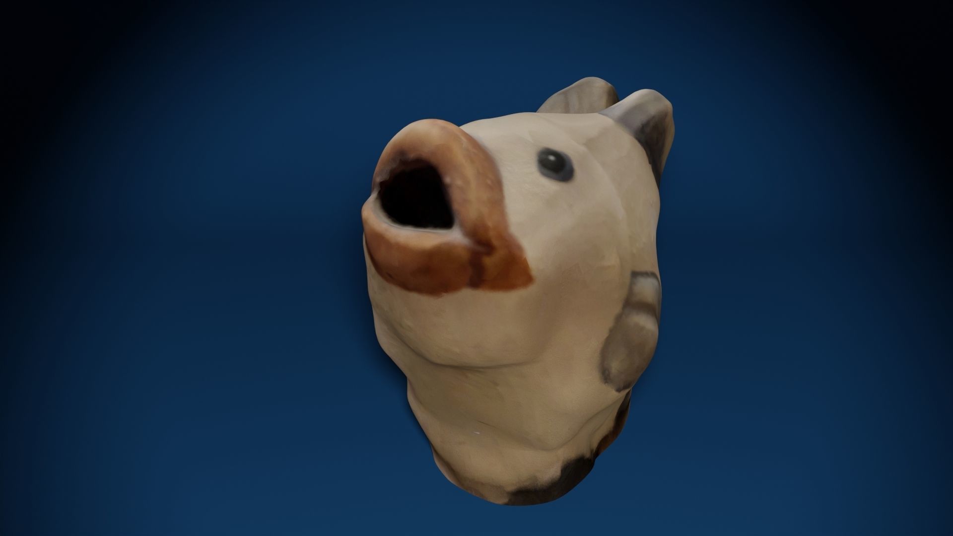 Ceramic Fish Photoscan Low-poly 3D model_3
