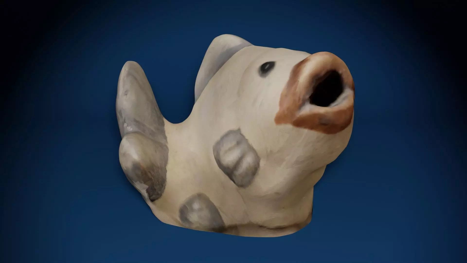 Ceramic Fish Photoscan Low-poly 3D model_0