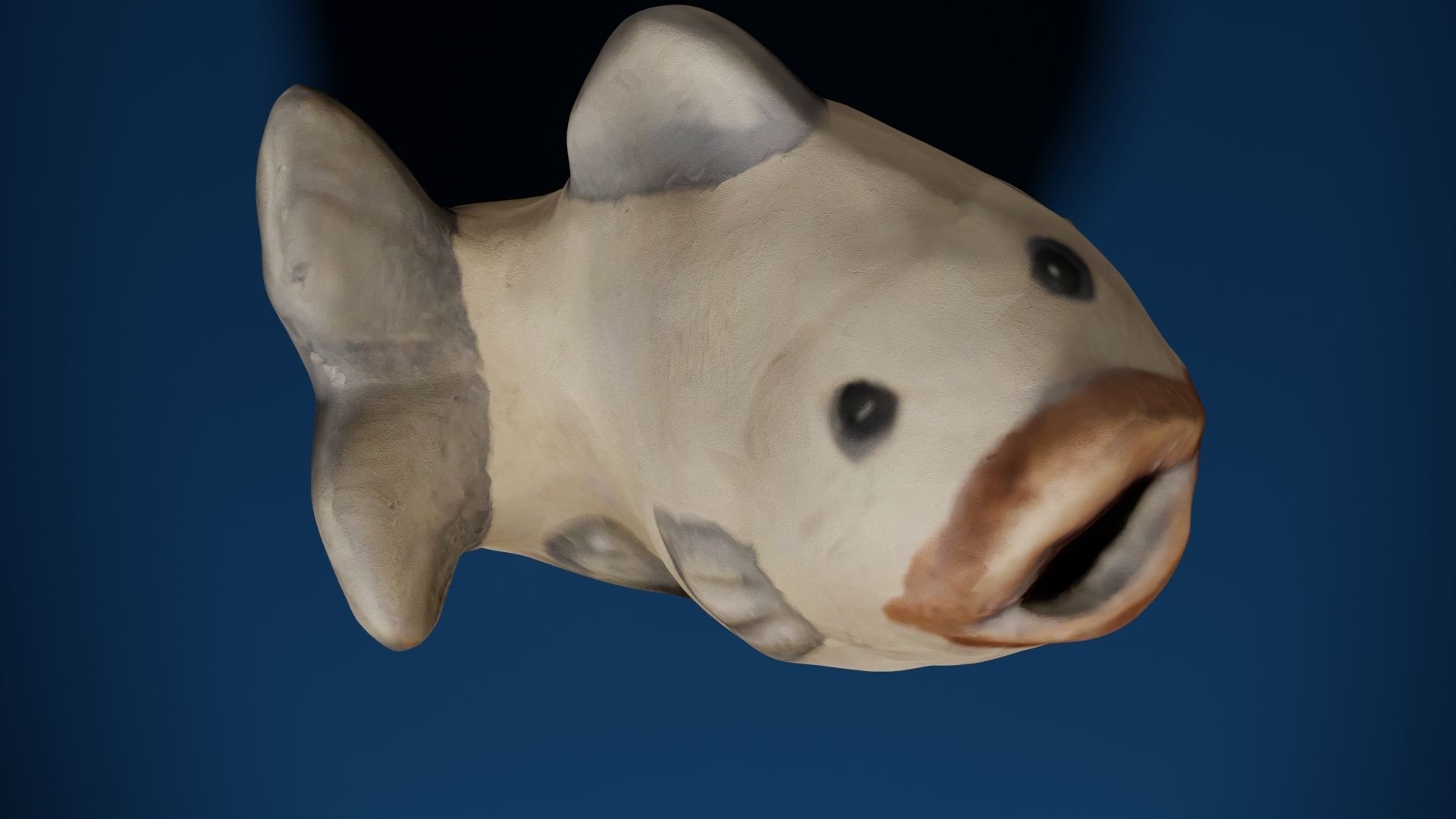 Ceramic Fish Photoscan Low-poly 3D model_10