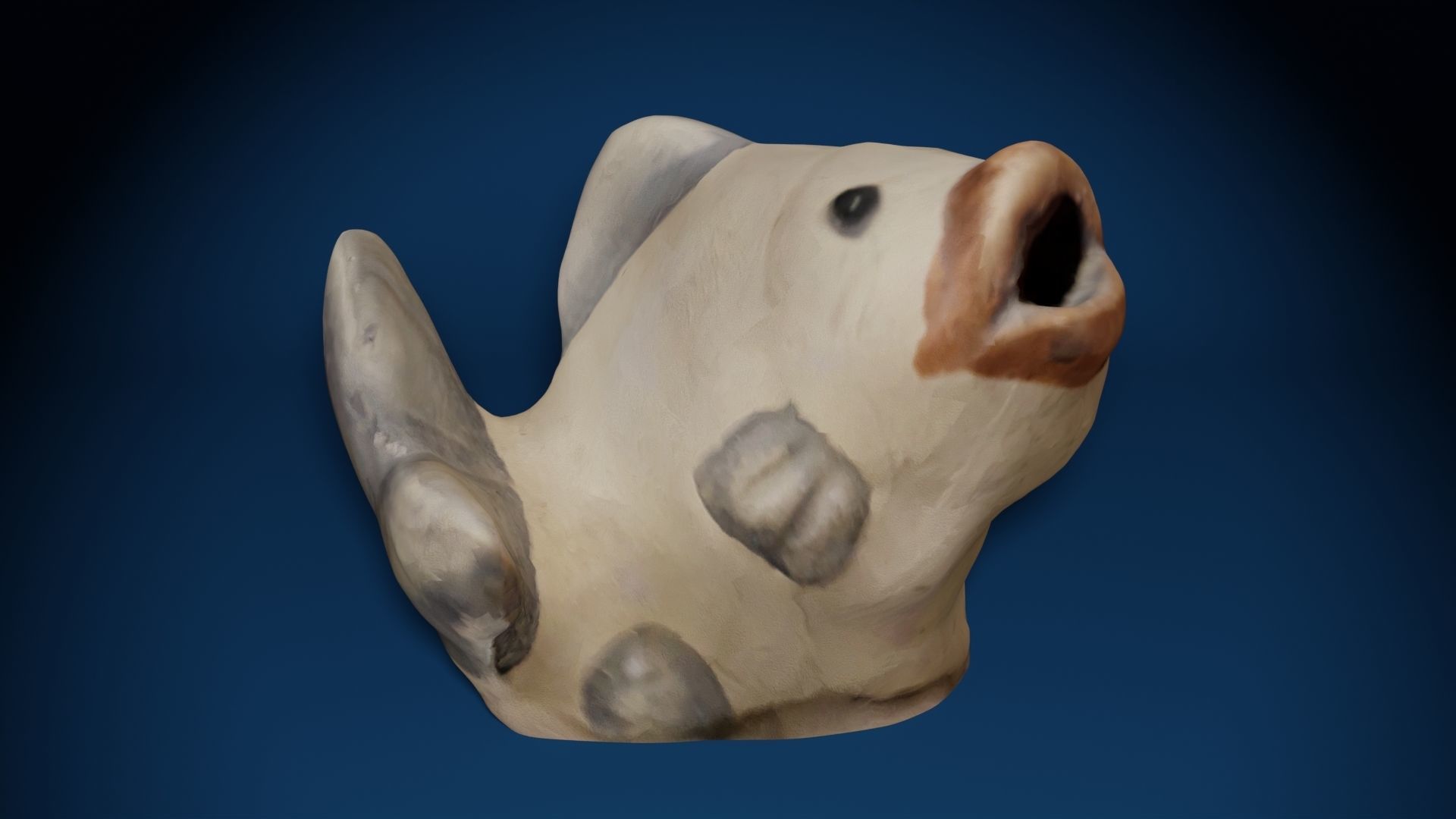 Ceramic Fish Photoscan Low-poly 3D model_9
