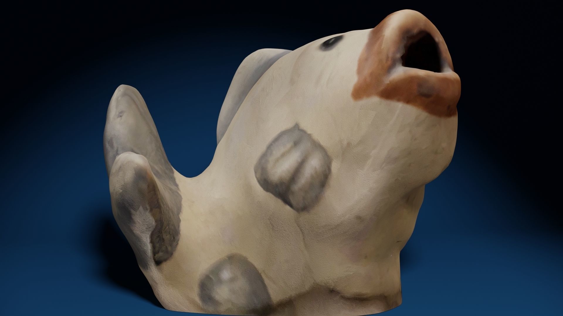 Ceramic Fish Photoscan Low-poly 3D model_11