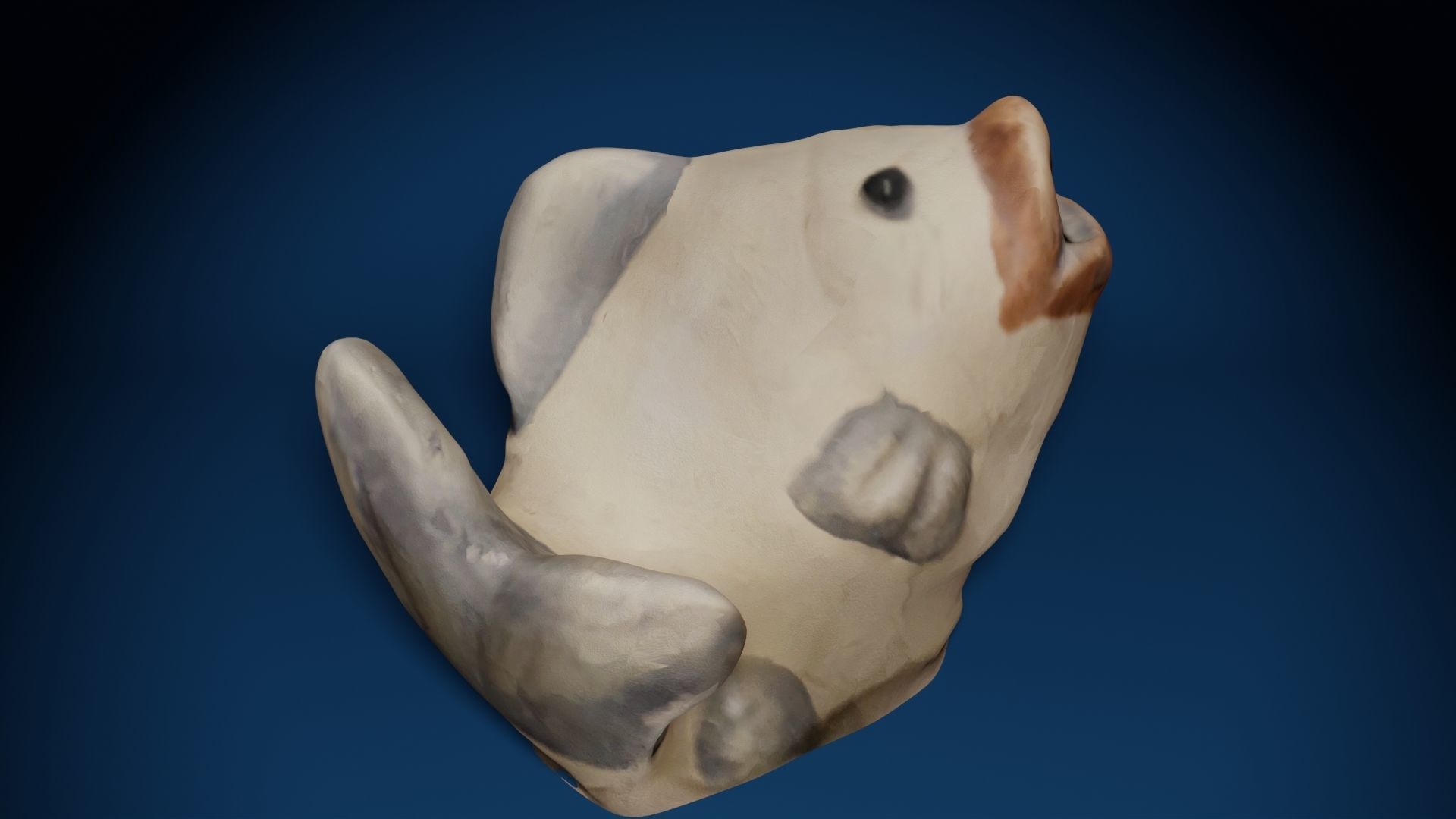 Ceramic Fish Photoscan Low-poly 3D model_8