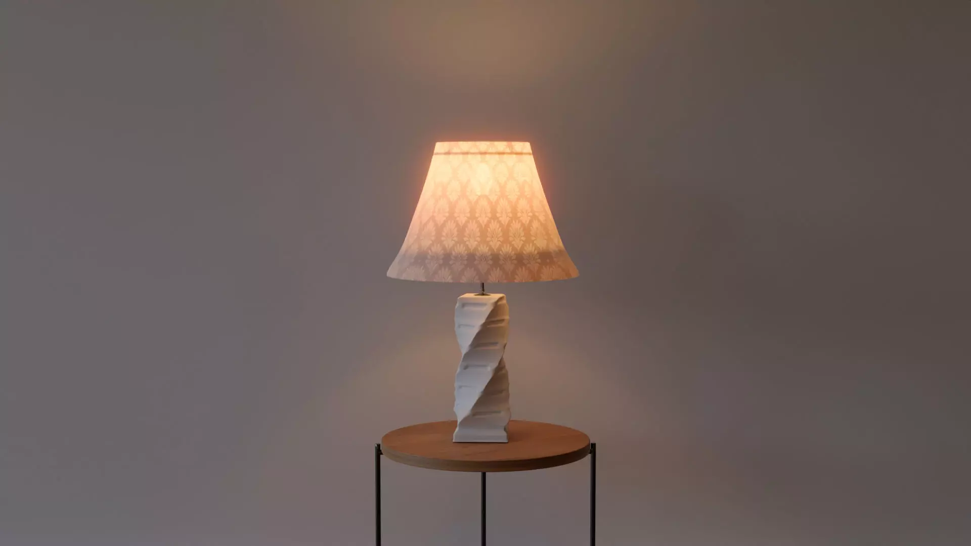 Table Lamp Twisted Base 3D model