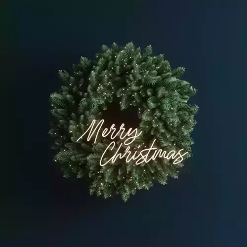 Wreath of fir branches