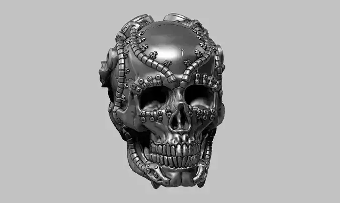 skull robot head a59