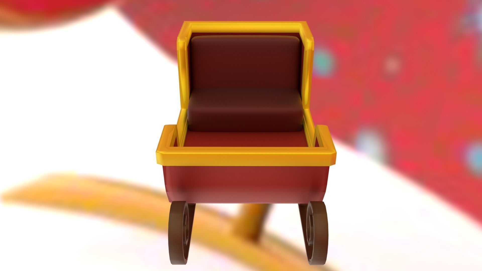 Santas Sleigh Low-poly 3D model_11