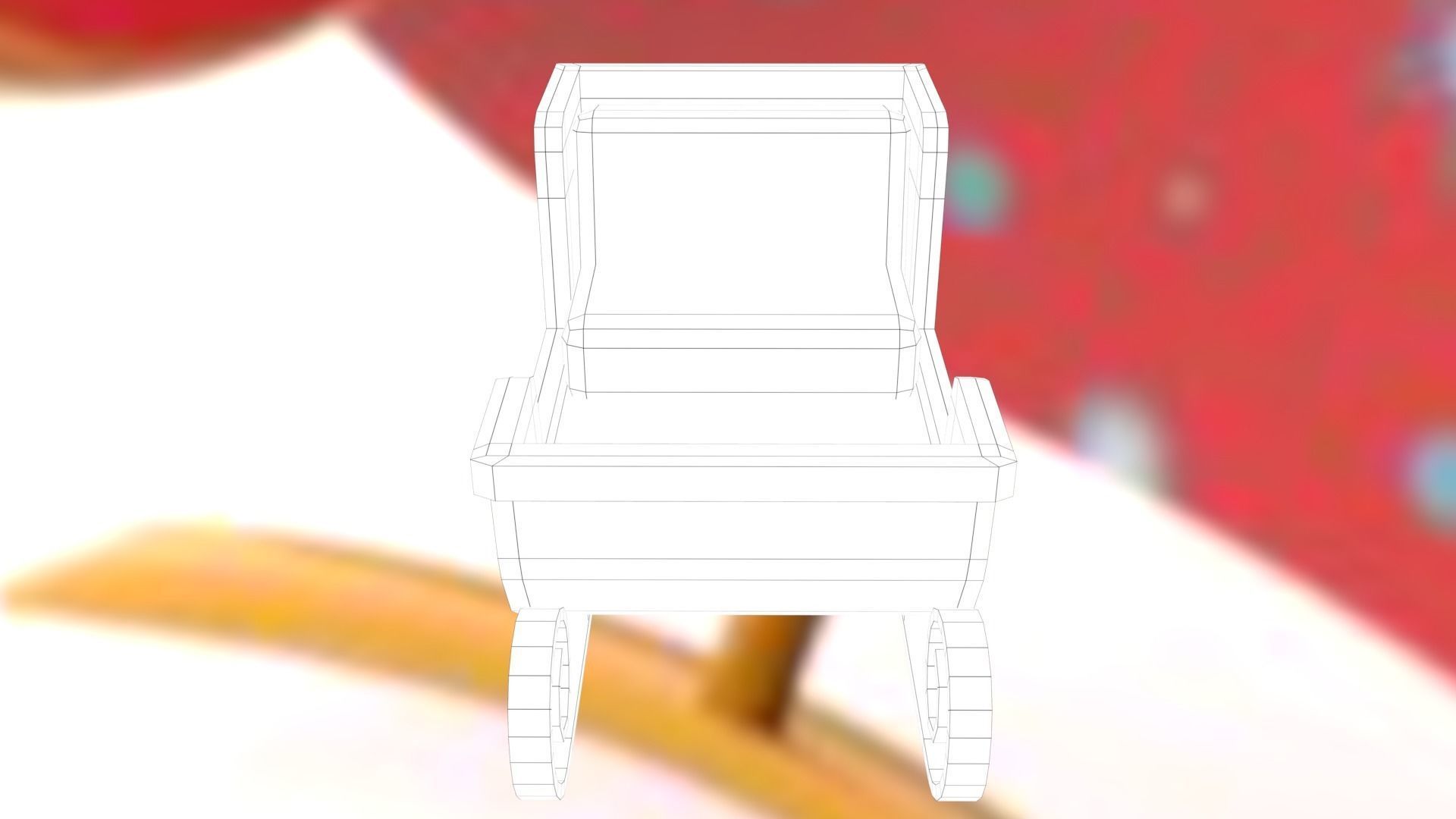 Santas Sleigh Low-poly 3D model_27