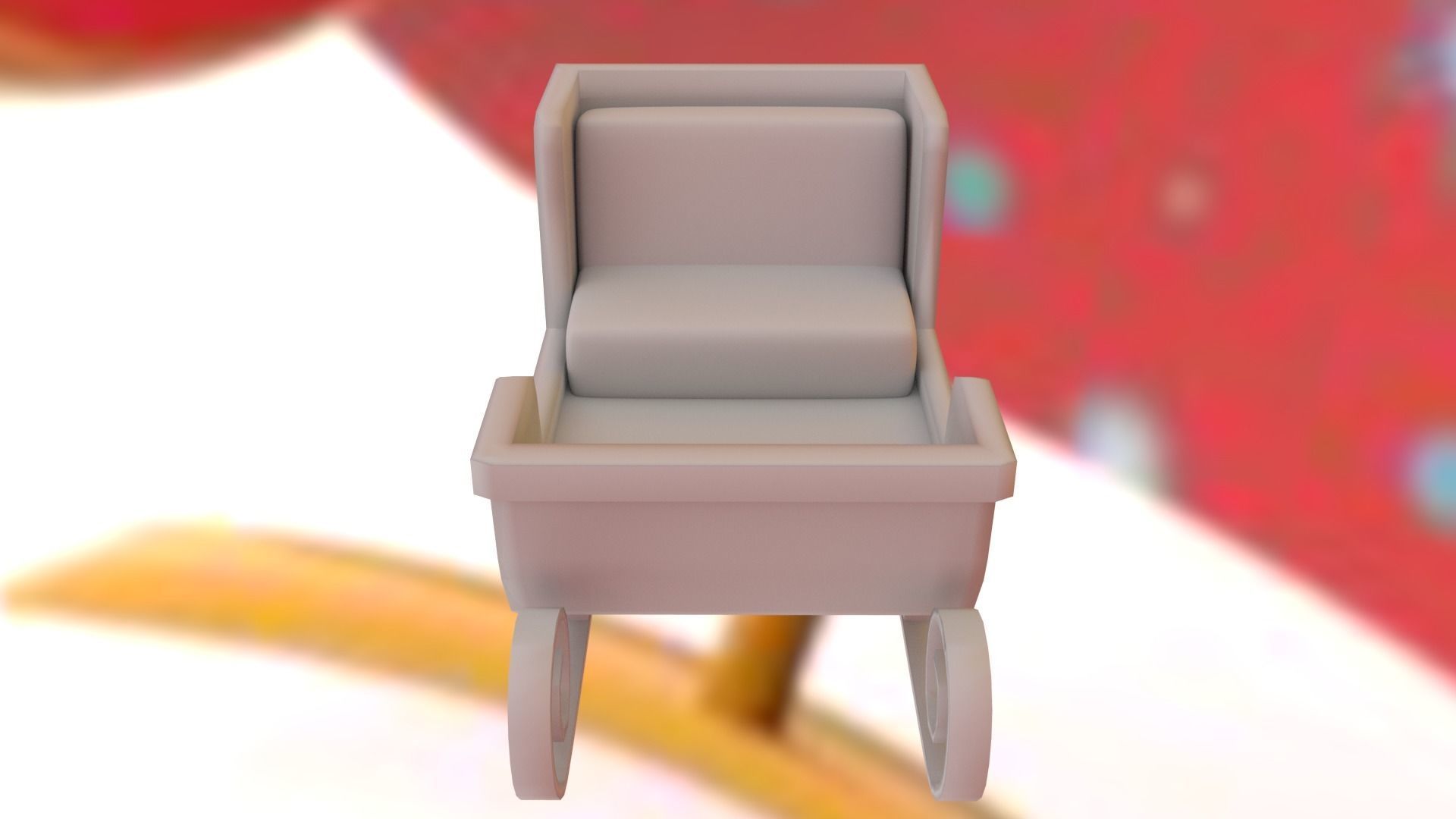 Santas Sleigh Low-poly 3D model_18