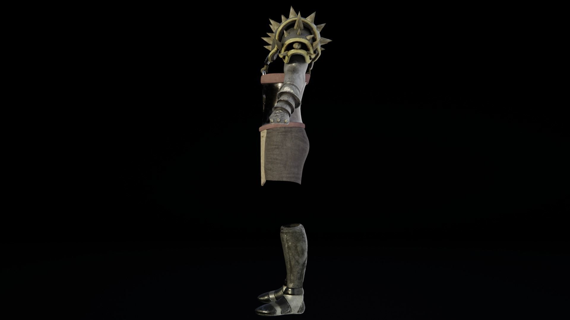 Bandos Armor Set Low-poly 3D model_3