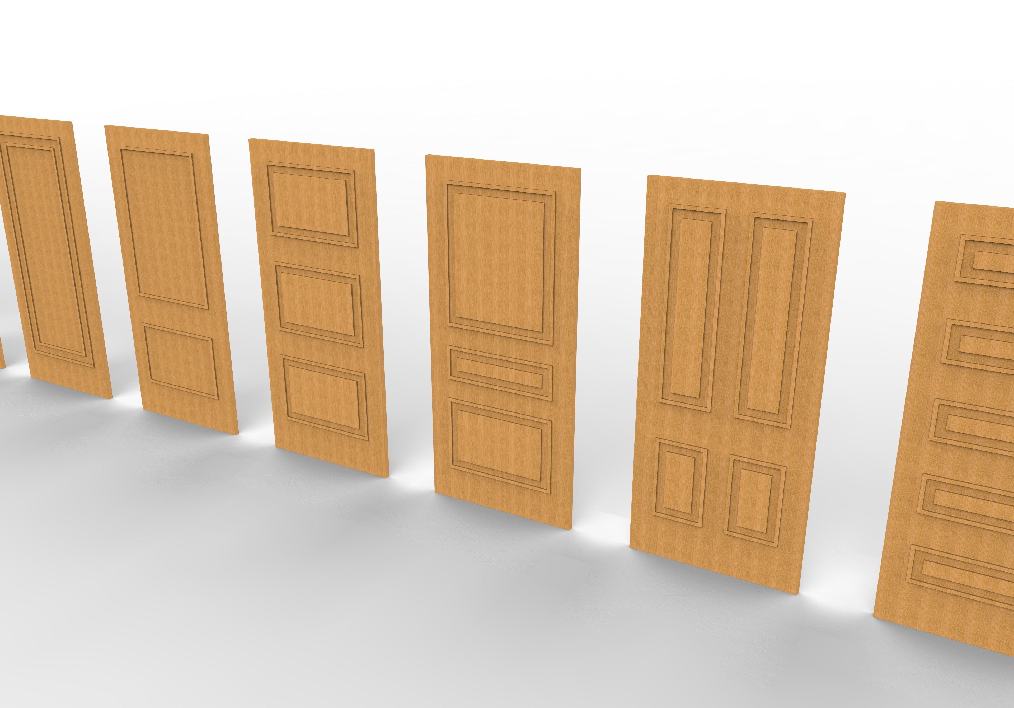 3D Door from CAD Block 1 3D model_4