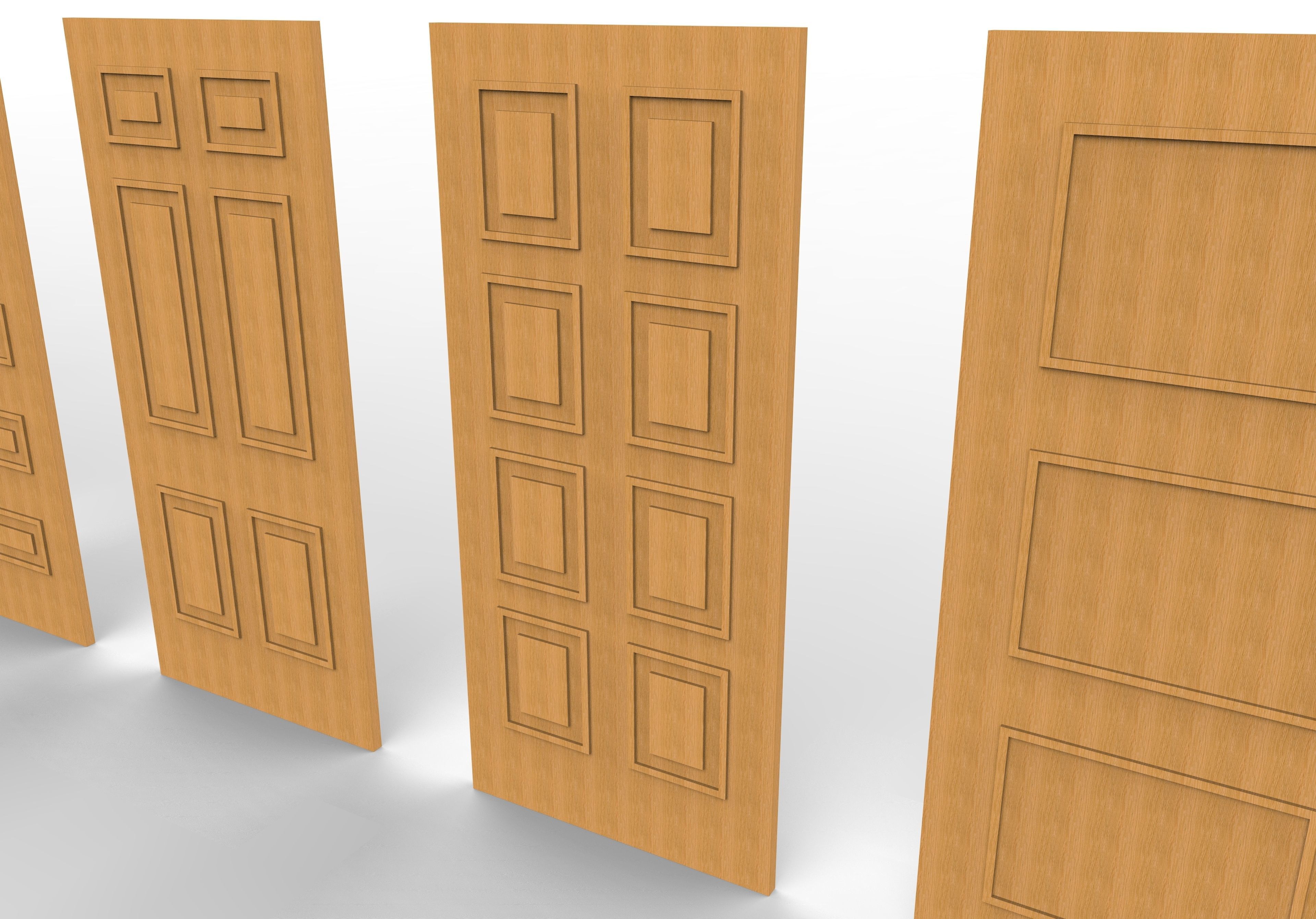3D Door from CAD Block 1 3D model_3