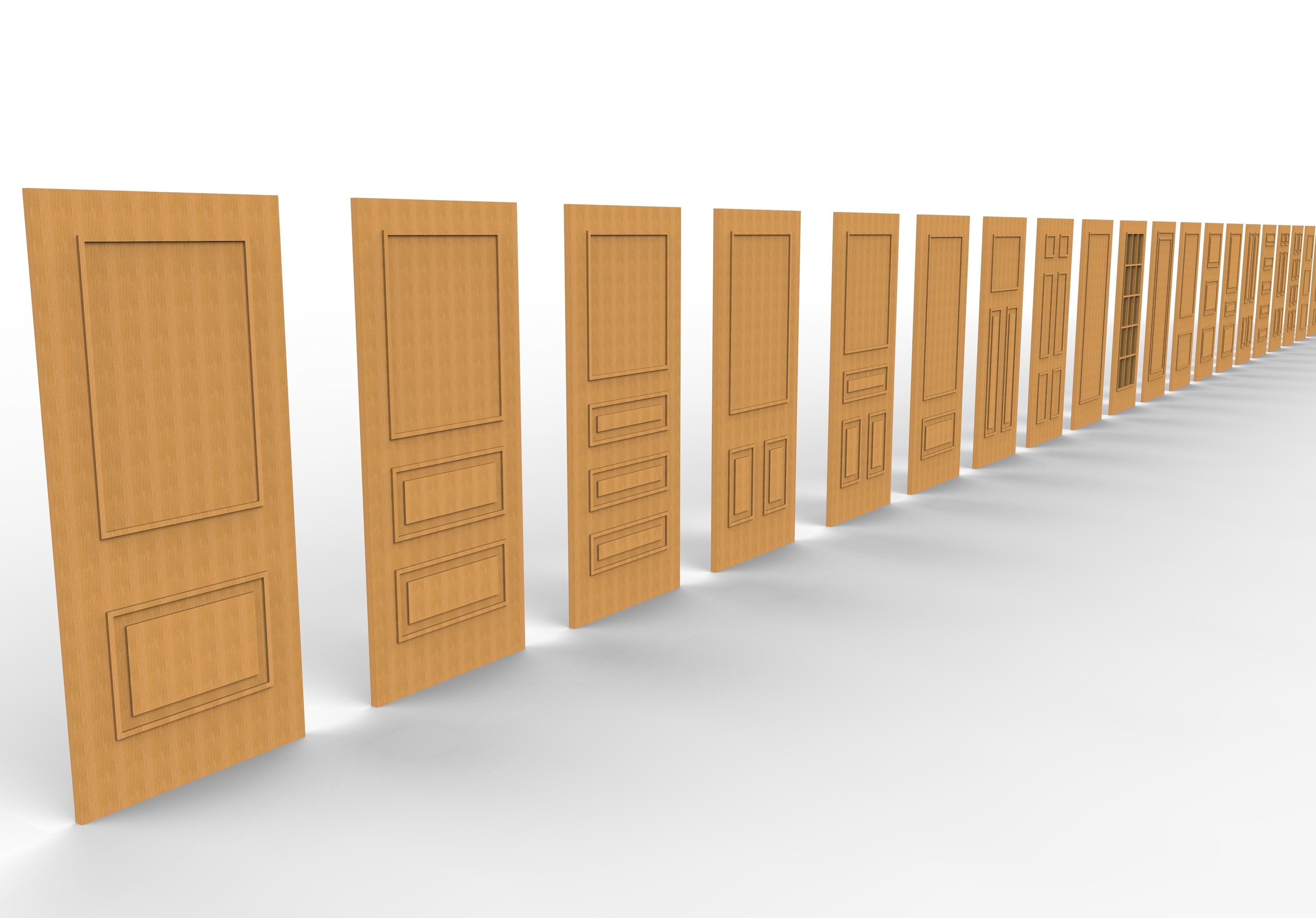 3D Door from CAD Block 1 3D model_1