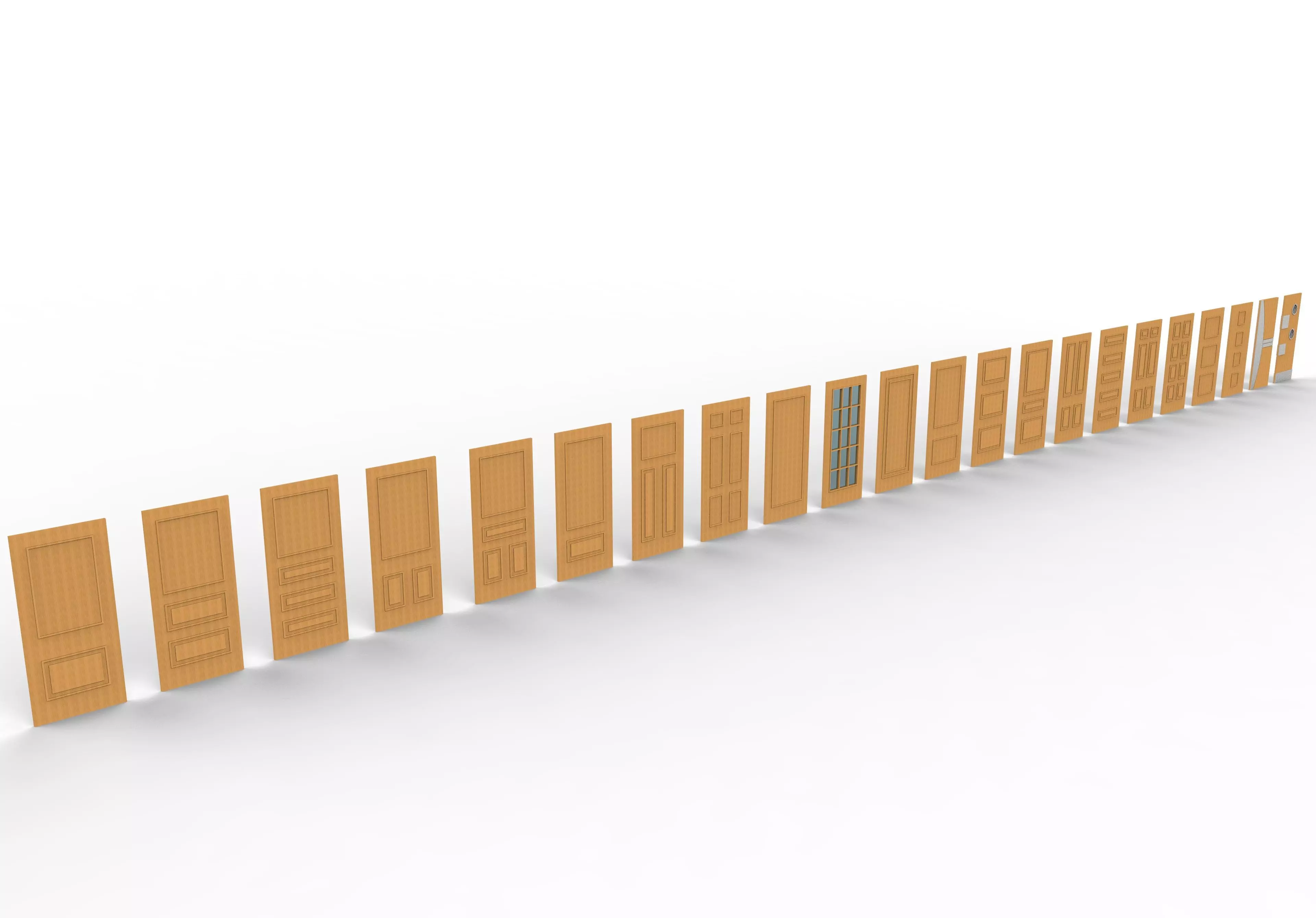 3D Door from CAD Block 1 3D model_0