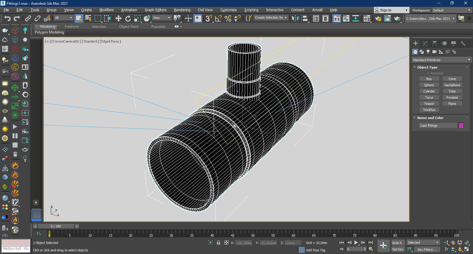Fittings pipe 3D model_7
