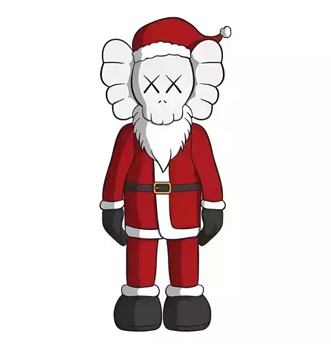Kaws Santa Claus Merry Christmas for Print 3D print model