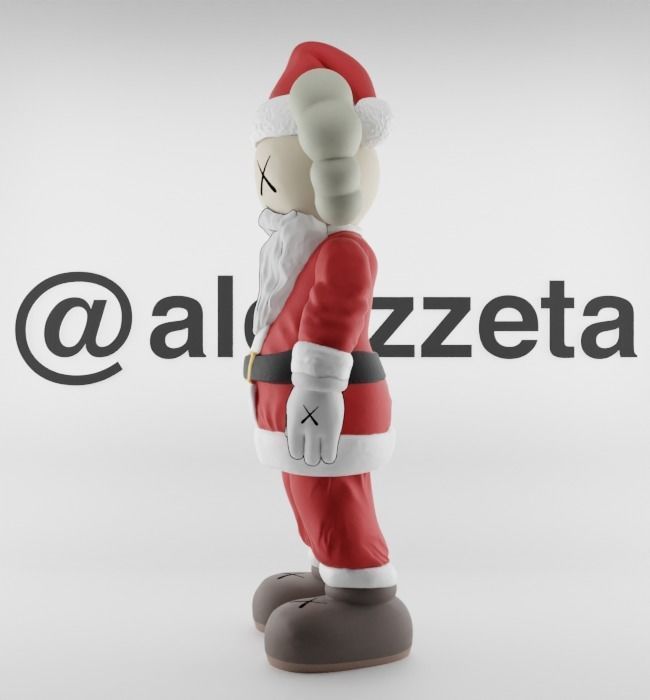 Kaws Santa Claus Merry Christmas for Print 3D print model_24